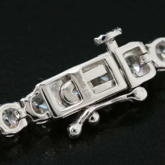 14k White Gold 7 CTW Diamond Tennis Bracelet - Picture 8 of 8